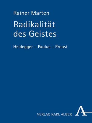 cover image of Radikalität des Geistes